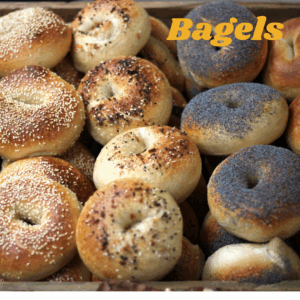 Five Mixed Topping Bagels